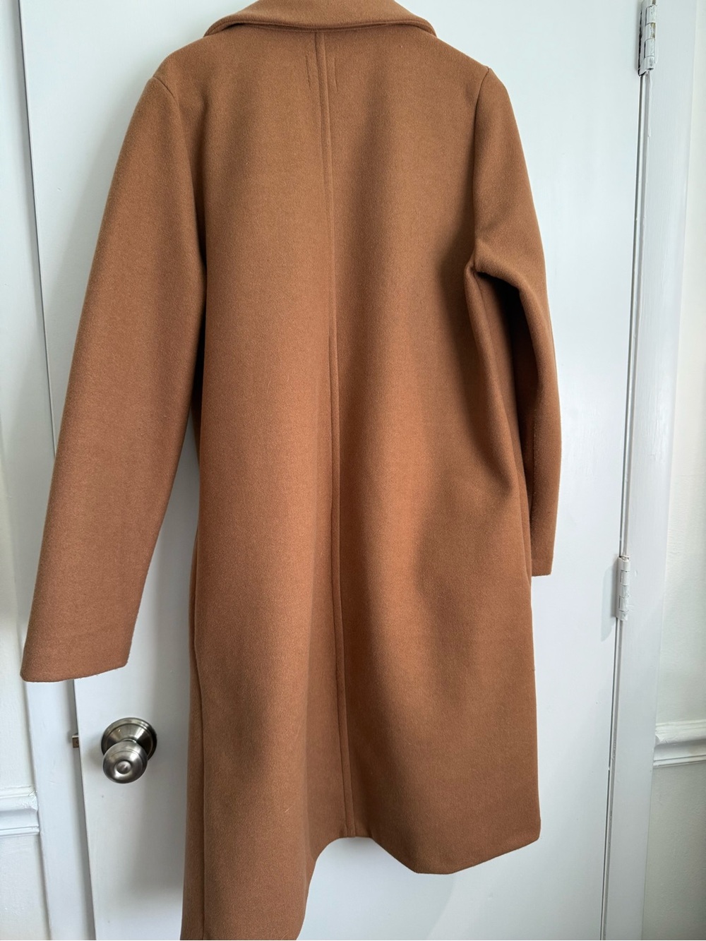 ZARA Brown Camel Open-Front Trench Coat - Picture 2 of 3